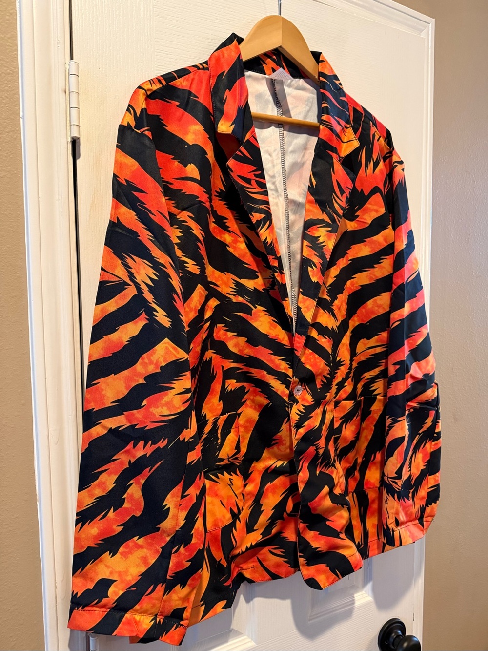Bengals Tigers Blazer Jacket Orange & Black Tiger Print Blazer 🐅 NFL NCAA